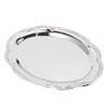 Silver Serving Tray Stainless Steel Oval Mirror Elegant Vintage Decorative Appetizer Platter for Buffet Wedding Party