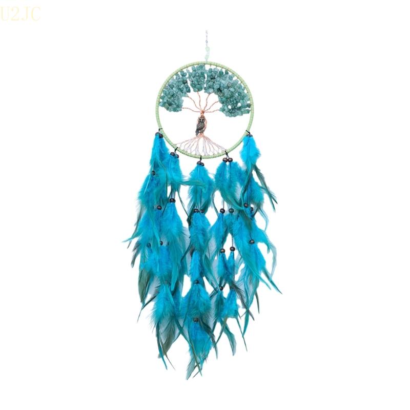 

Tree Dreamcatcher Bohemian Owl Feathers Wall Hangings Wind Chimes for Bedroom Home