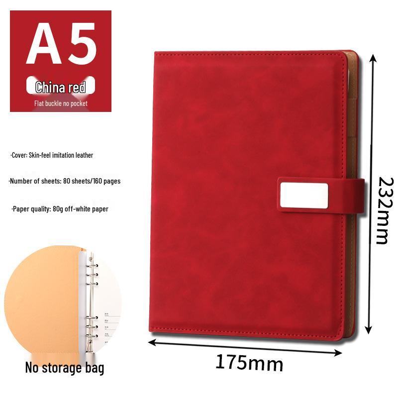 Custom A5 Loose-Leaf Business Office Notebook & Diary Set with Logo