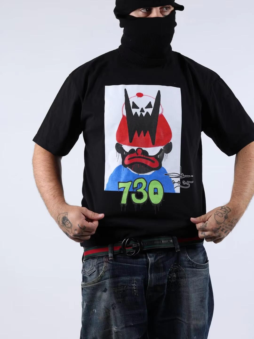 

American Fun Printed T-shirt Y2k Harajuku Street Plus Loose Cotton Short Sleeve Couple T-shirt 4XL