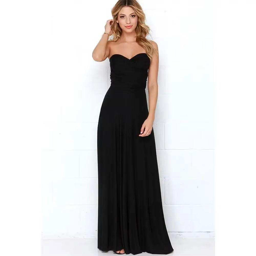 Sexy Women Wrap Boho Maxi Club Bandage Long Dress Party Bridesmaids Robe Longue Spaghetti Strap Female Multi Rope Hollow Out