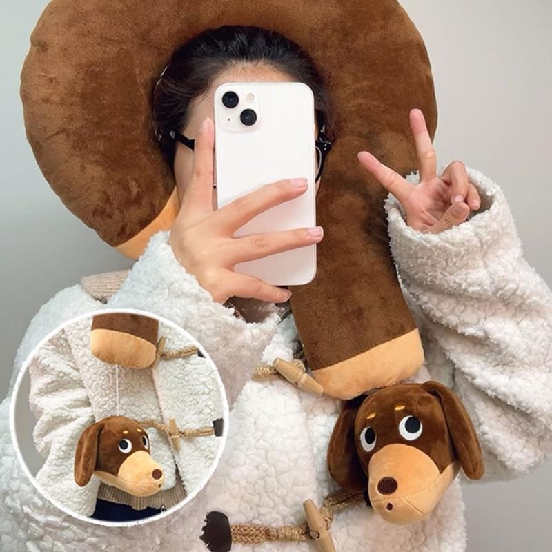 Flexible Shape Cushions Pillow,Soft Cotton,3D Question Mark Pillow Neck Pillow Neck Relief for Office Travel Use