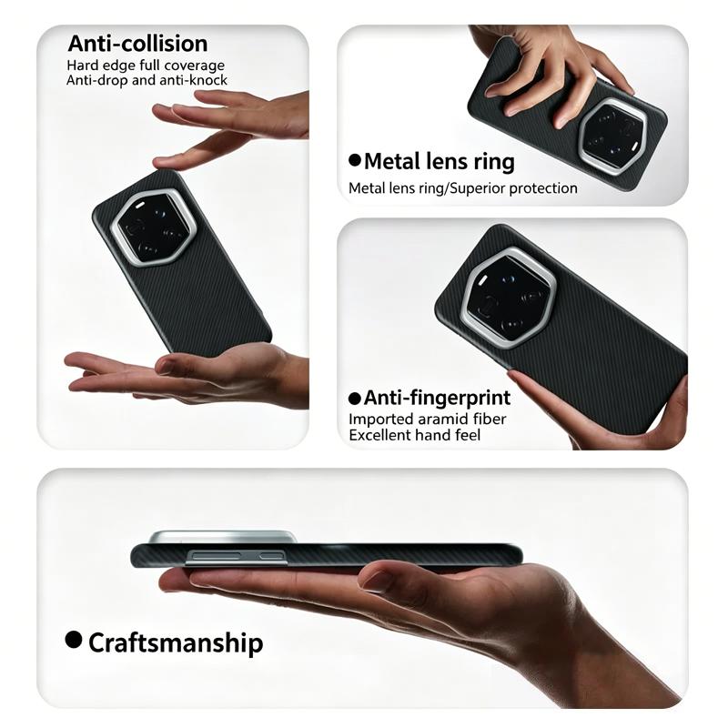 Carbon Fiber Case For Honor Magic 8 RSR Kevlar Wireless Charging Back Cover Case for HONOR MAGIC 8 RSR