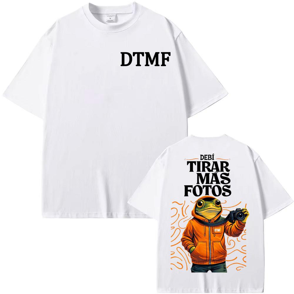 Rapper Debi Tirar Mas Fotos DTMF 2026 Merch Tee Shirt Summer Vintage High Quality T Shirt Unisex Women Short Sleeve Cotton Tshirts