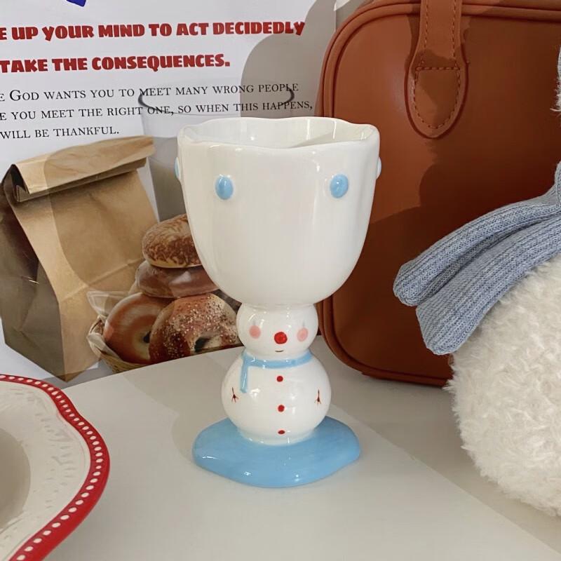 

Shangqi Hand-painted Snowman High-footed Ceramic Mug