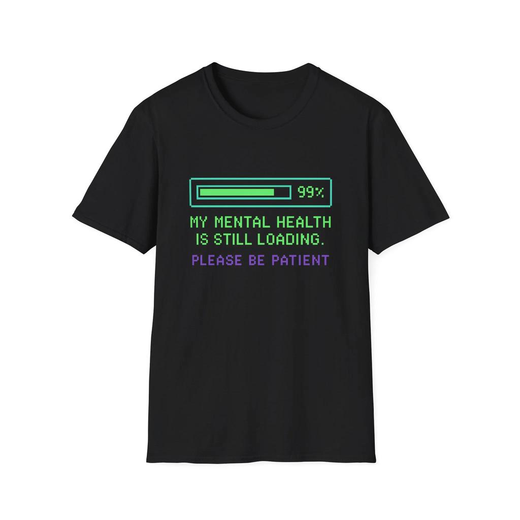 Retro Unisextal Health Loading TShirt Funny 8Bit Progress Bar Tee Vintage Gamer Style Neon Pixel Graphic Unisex Shir