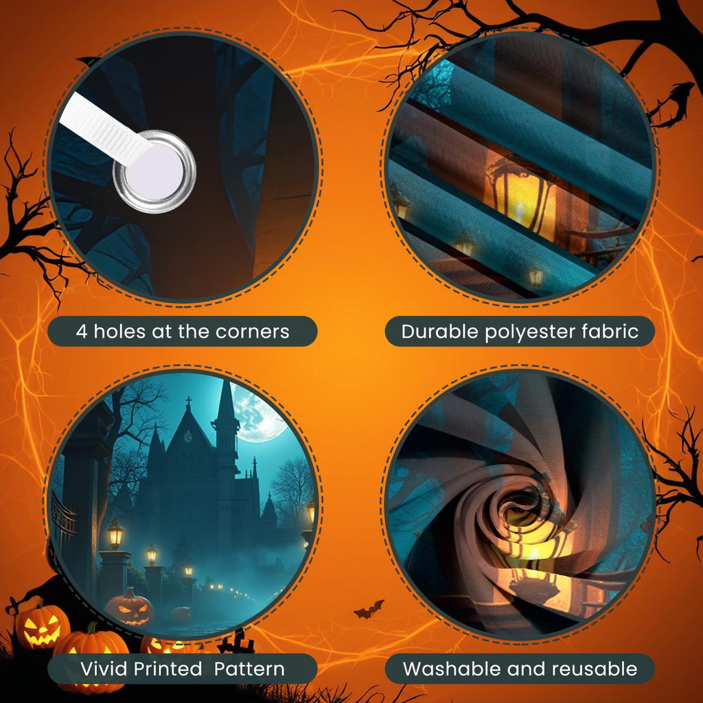 Event Decoration Banner Lantern Lighting Haunted House Banner Halloween Banner Decorative Elements For Holiday Decoration