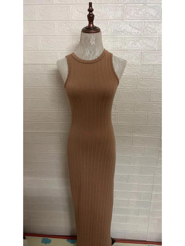 2024 European & American Women's Summer Knit Sleeveless Dress - Casual Fashion