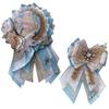 YUYAKESHI Ita Bag Rosette, Handmade Ita Bag Decoration with Ribbon, Retro Style (Rosette + Matching Ribbon B)