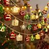 1PC 1.5m 10 lights electroplated star light string Christmas tree pendant ambient light string Interior decoration Christmas