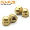 1-20pcs Cover Semicircle Acorn Nut M3 M4 M5 M6 M8 M10 M12 M14 M16 M18 M20 DIN1587 Decorative Dome Head Protection Brass Cap Nuts