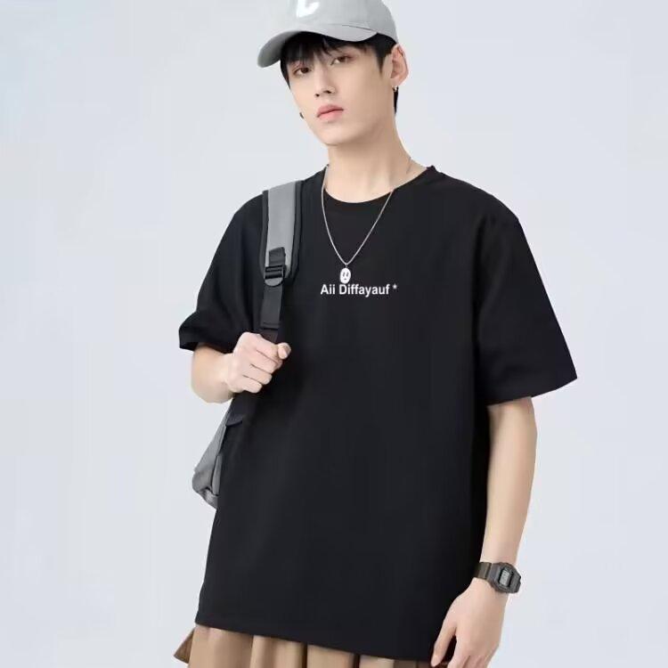 Summer men's short-sleeved T-shirt trend Slim round neck body shirt men's clothing on clothes