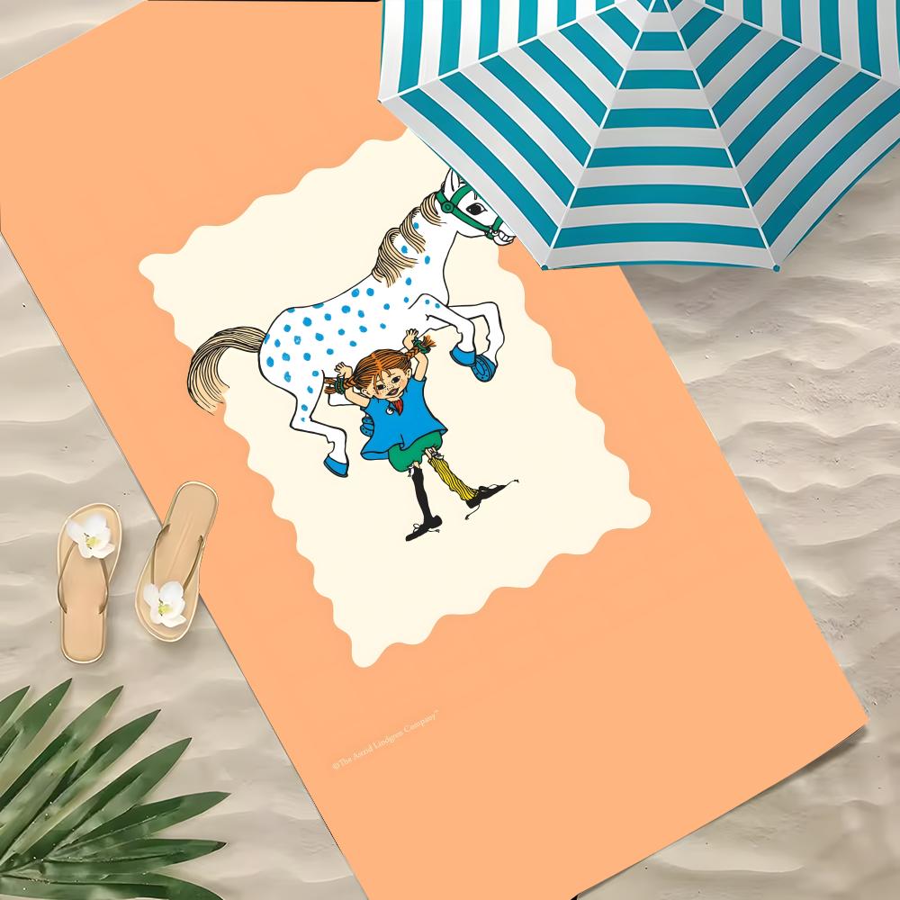 P-Pippi Longstocking Towel Beach Towel Quick Dry Sand Free Bath Towel for Summer Pool Travel Vacation