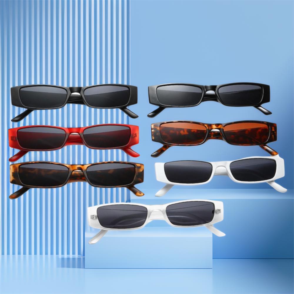 Vintage Eyewear Uv400 Narrow Sunglasses Retro Sun Glasses Small Frame Small Rectangle Sunglasses