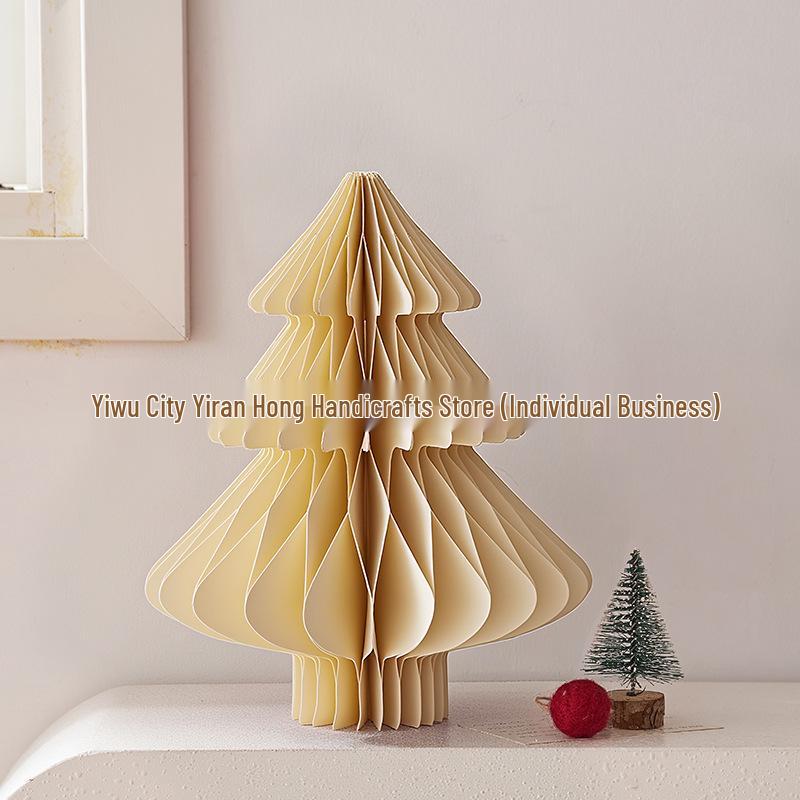 2025 Origami Christmas Tree Ornaments & Tabletop Decorations - Perfect for Holiday Scenes & Photography Props