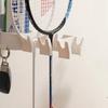 3-Slots Badminton Racket Holder Wall Mounted Ball Storage Rack Tennis Racket Hanger  Gym