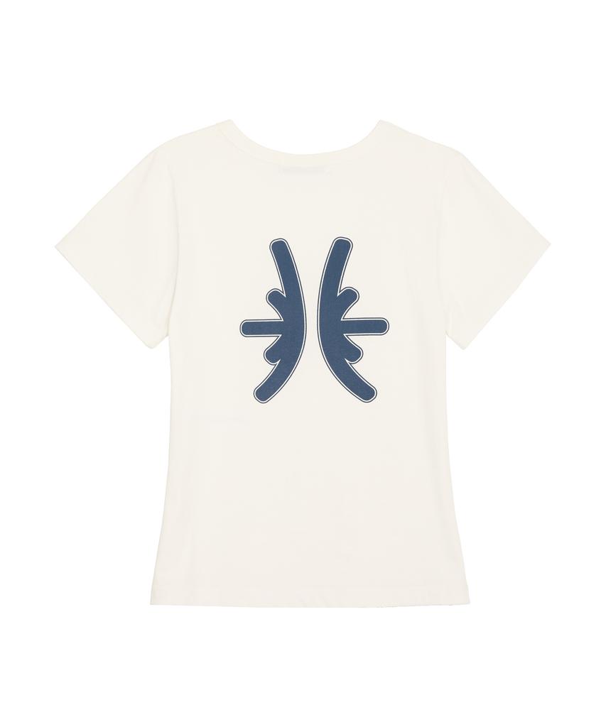 BOUNDARY Decalcomania Big Logo Back Print Short Sleeve T-Shirt [Ivory]