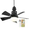 30W LED Stropní Světlo s Ventilátorem E26 Patice Bezdrátové Dálkové Ovládání Stmívání Tří Barev LED Žárovka Stropní Světlo s Ventilátorem pro Ložnici Obývací Pokoj