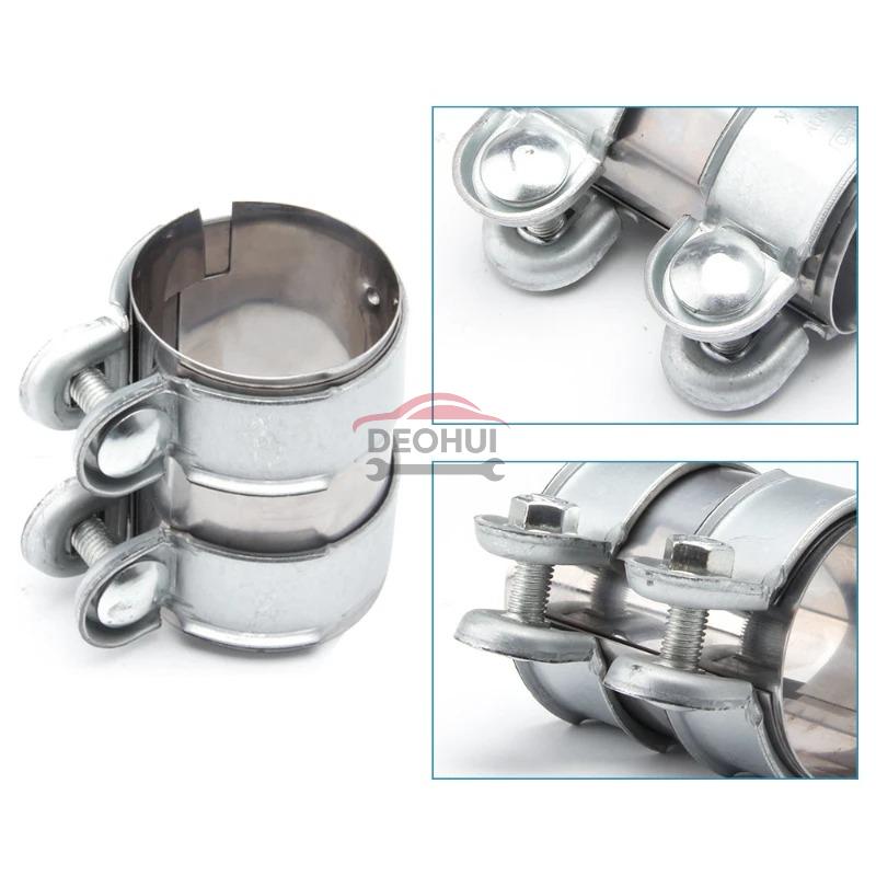 CSDOH Clamp Stainless Steel 45mm 50mm 55mm 60mm 65mm 70mm 76mm Exhaust Tube Pipe Connector Joiner Sleeve Clamp Adjustable Tip
