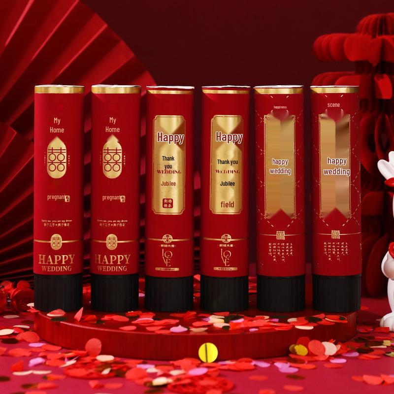 Sada svatebního konfetového děla: Vyskakovací hra a fotografické rekvizity