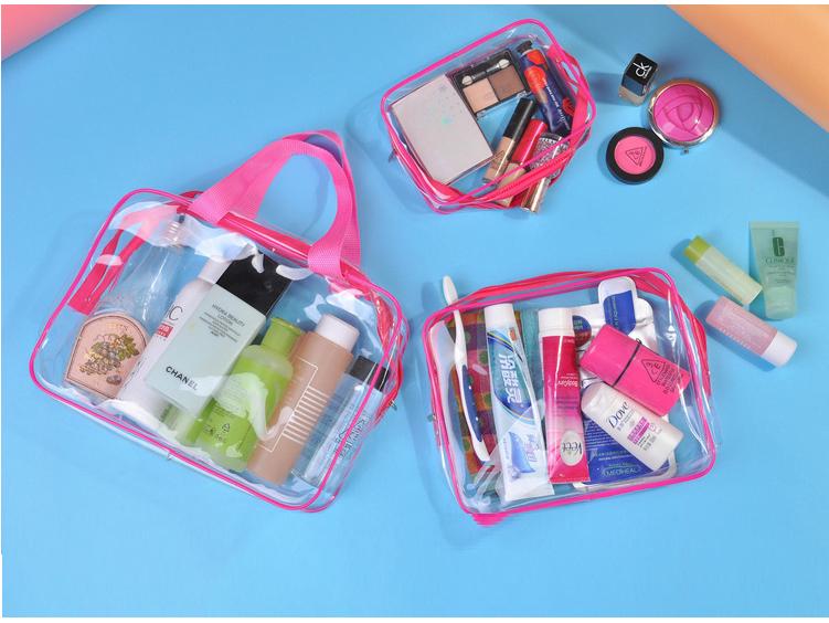 Transparent Vattentät Smink- & Toalettartiklar Organizer Väska - PVC Reseförvaring
