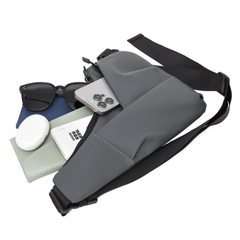 TS JYL laptop bag,New Anti-Theft Crossbody Bag Triangle Chest Bag Leather Casual Men Pack