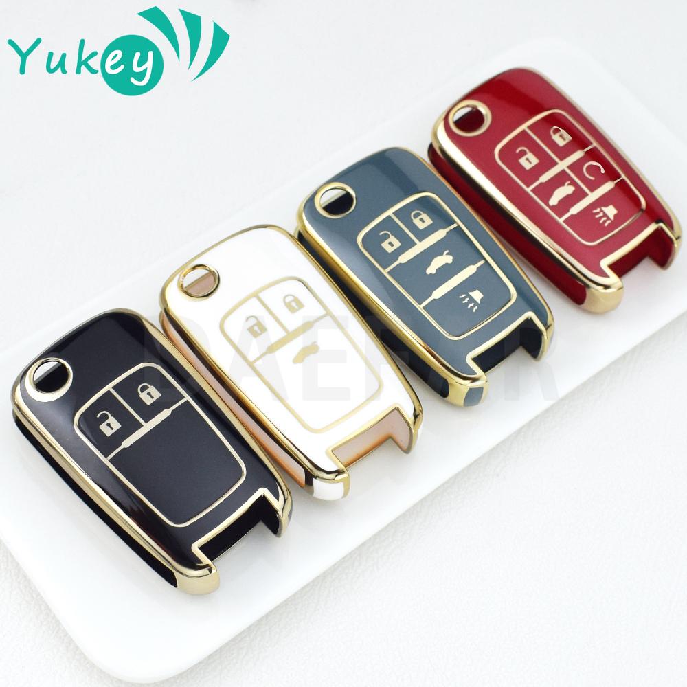 For Chevrolet Car Key Fob For Chevrolet Chevy Cruze Malibu Camaro Aveo Equinox Impala Sonic 2 3 4 5 Buttons Tpu Smart Key Case