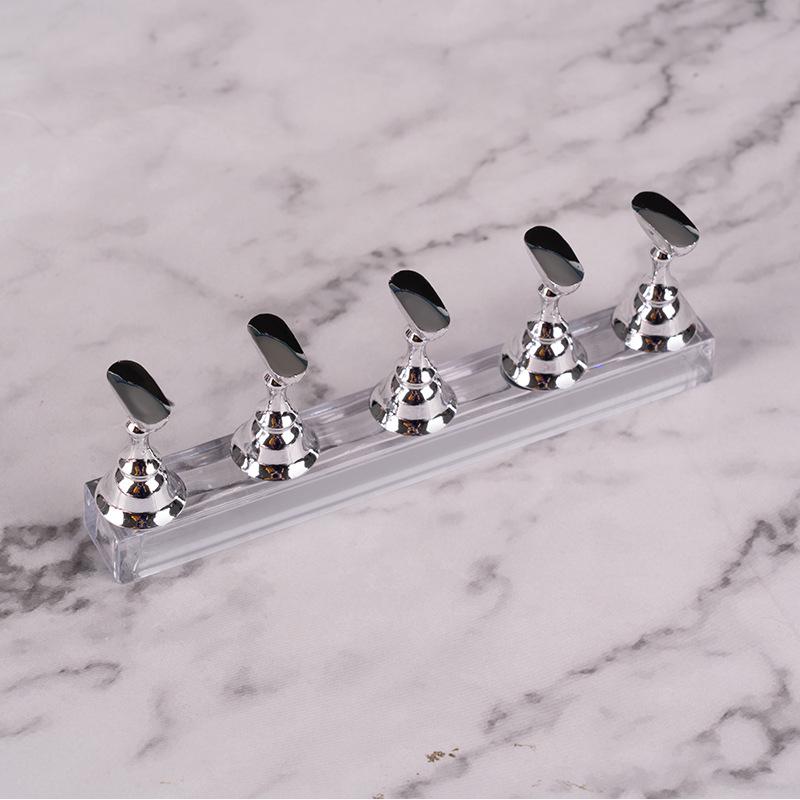 Nail Art Acrylic Palette & Display Stand - 7-Color Practice Set