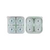 2 Pcs Silicone Ice Cube Tray 4 Cavities Refrigerator Summer Cocktail Whiskey Ice Ball Maker Mold Crystal Ice Cube Tray  For Bar