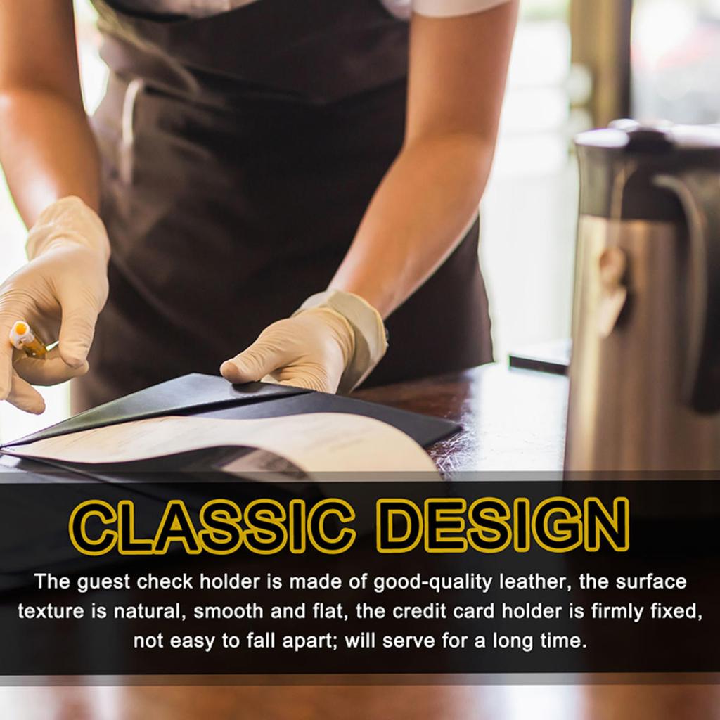 Guest Check Card Holder Enu Display Folder Restaurant Service Bill Presentation Kitchen Ticket Organizer