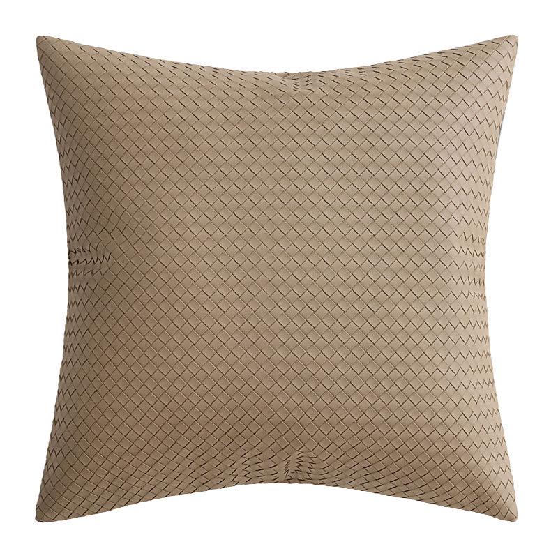 

Высококачественная плетеная кожаная декоративная подушка с ромбовидным узором в скандинавском стиле для дивана или кресла 30x50cm Cover светло-коричневого
