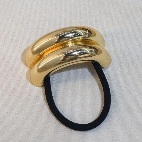 Vintage stil legering konkav hår slips geometrisk design legering dekor elastisk hår ring kvinner hestehale holder hår tilbehør