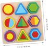 Toddmomy Wooden Geometric Shapes Puzzle for Toddlers, Educational Shape Color Learning Toy, Montessori Preschool Learning Puzzle for Boys Girls