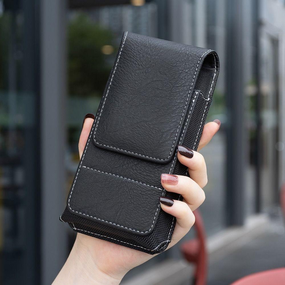 Card Slot Belt Hanging Pouch Vertical Phone Belt Clip Mobile Phone Waist Bag  Retro Style
