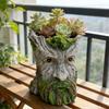 Outdoor Resin Animal Lion Heads Flower Pot Statue Ornament Balcony Garden Lawn Figurines Crafts Courtyard Accessories Decoration