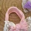 Yousheng Hair Tie Embroidery Lace Double Layer Bow Decor Hair Rope High Elasticity Ponytail Holder Women Hair