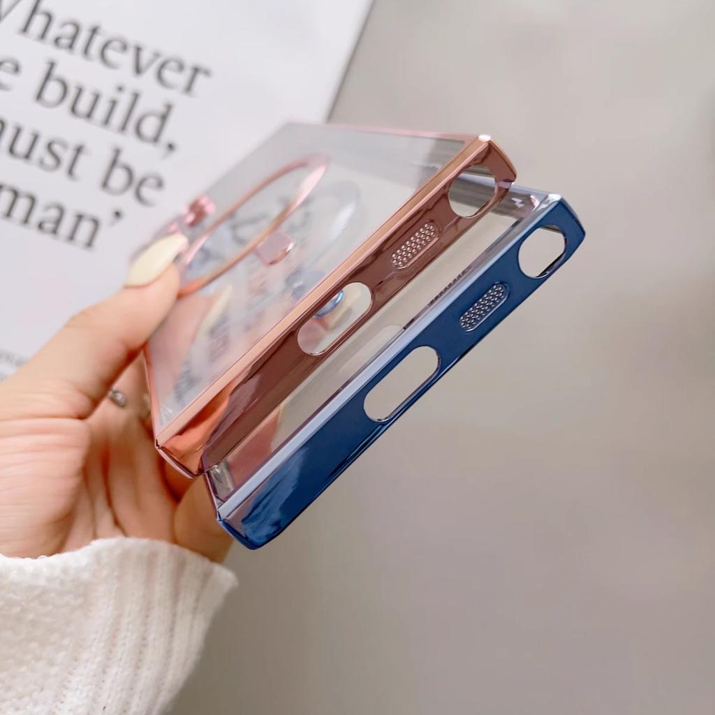 Suitable for Samsung S25ultra Phone Case A16 Transparent Magnetic Absorbing Galaxys23 Protective Case Full Pack Lens Anti Fall