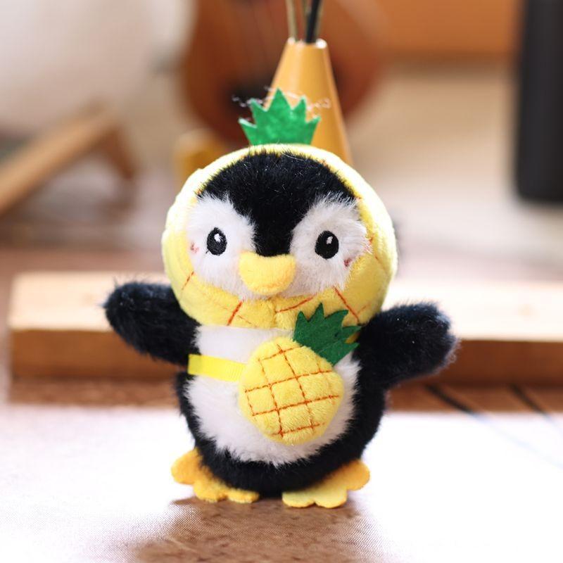 Penguin Fruit Dress Up Plush Toy Cartoon Keychain Backpack Pendant Gift Holiday