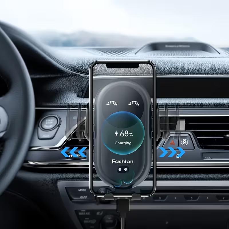 30W Car Wireless Charger Auto Mount Phone Holder Sucker Support For iPhone 14 13 Pro Max Samsung Xiaomi Redmi Infrared Induction