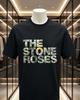 Unisexs The Stone Roses Logo TShirt Black Sleeve Round Neck Casual Shirt for Music Fans AllSeason Comfort