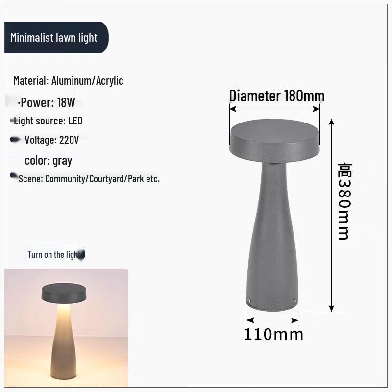 Outdoor Mushroom Garden Landscape Light