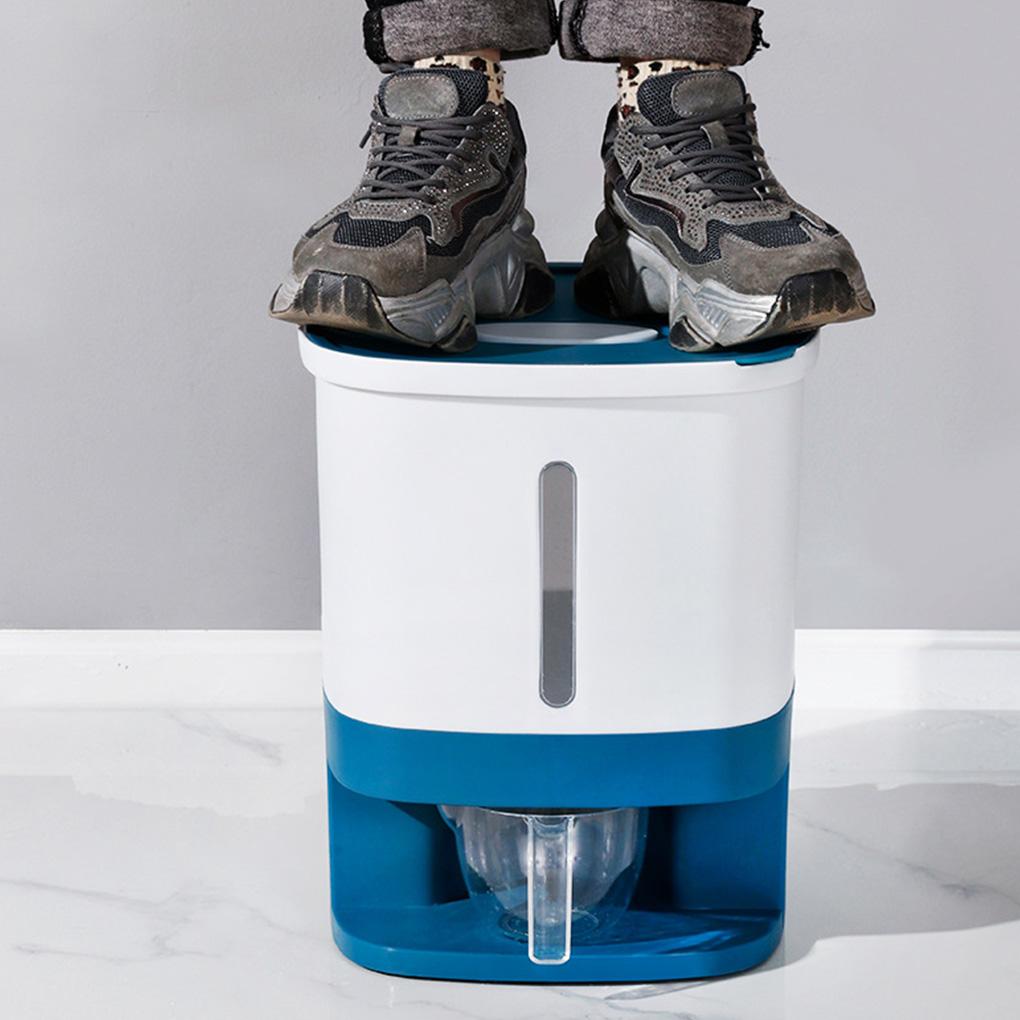 10KG Rice Bucket Dispenser Sealed Grain Case Cereal Food Storage Box Moisture-proof Transparent Powder Boxes Tank