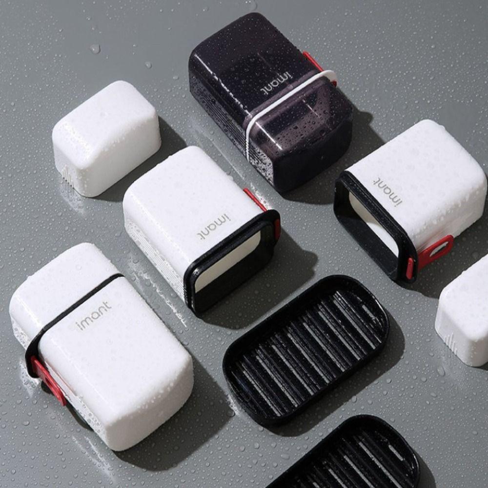 2Pcs Portable Soap Rack High Quality Waterproof with Cover Soap Container Travel Case Plastic Travel Soap Dish Bathroom