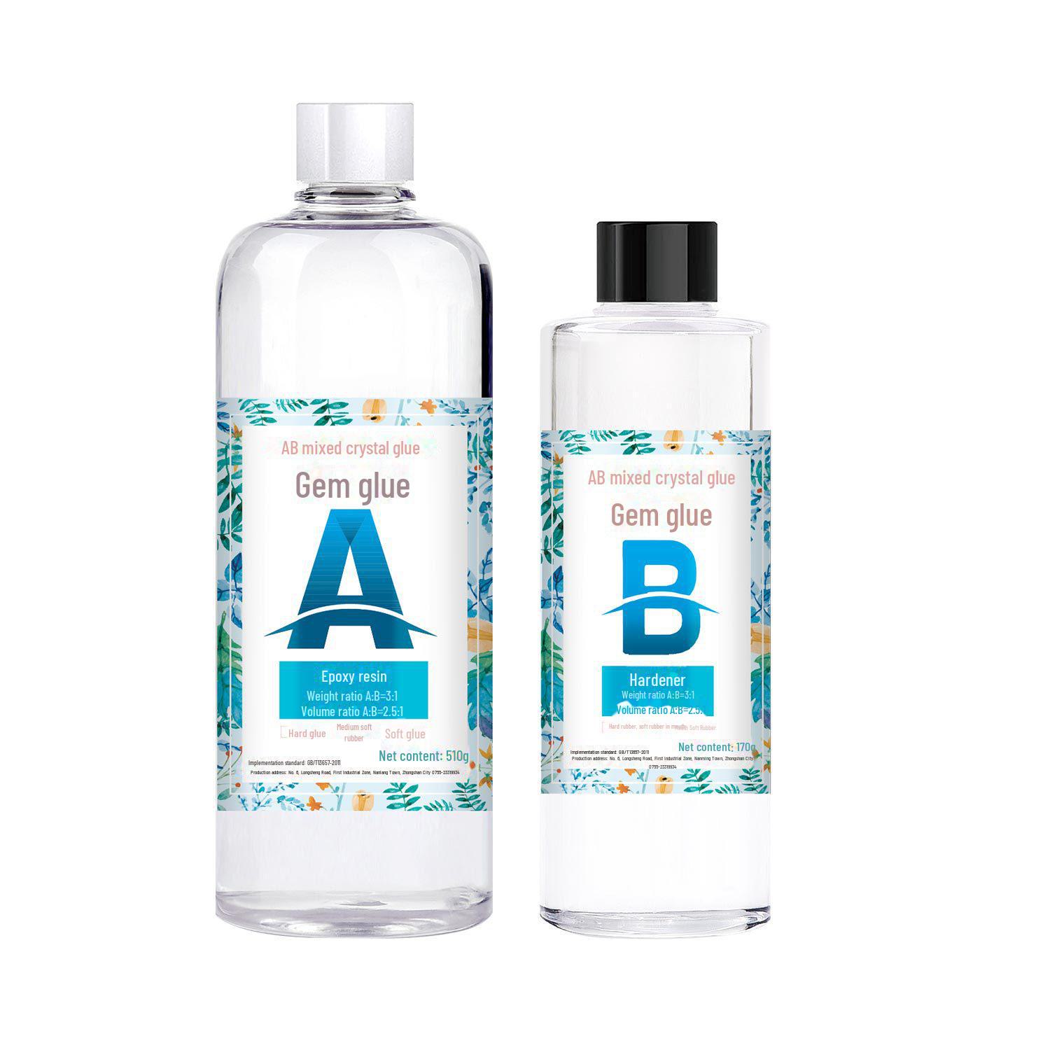 

Эпоксидная смола Crystal Glue 3:1 AB клей для ювелирных изделий ручной работы - высокая прозрачность и устойчивость к пожелтению