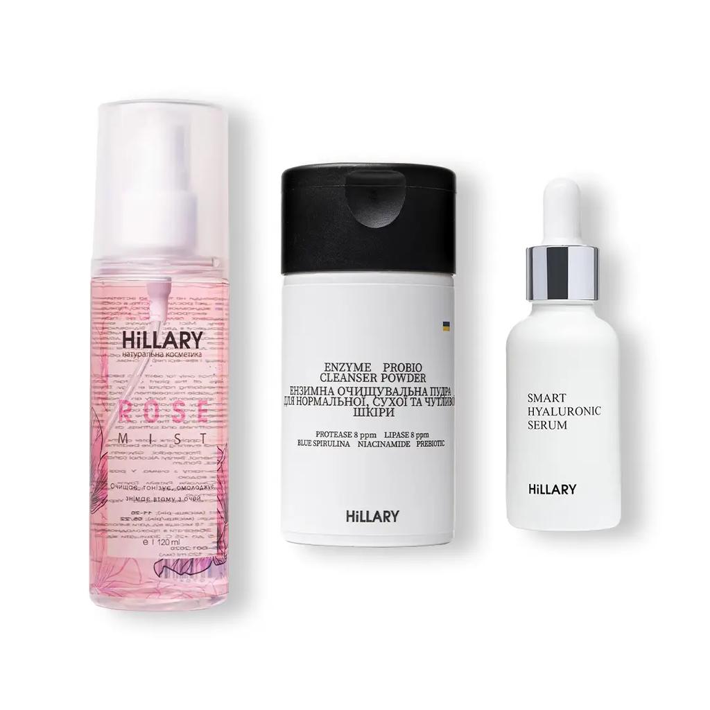 Set Enzyme Cleansing and Moisturizing for Dry and Normal Skin + Hillary Pink Mist