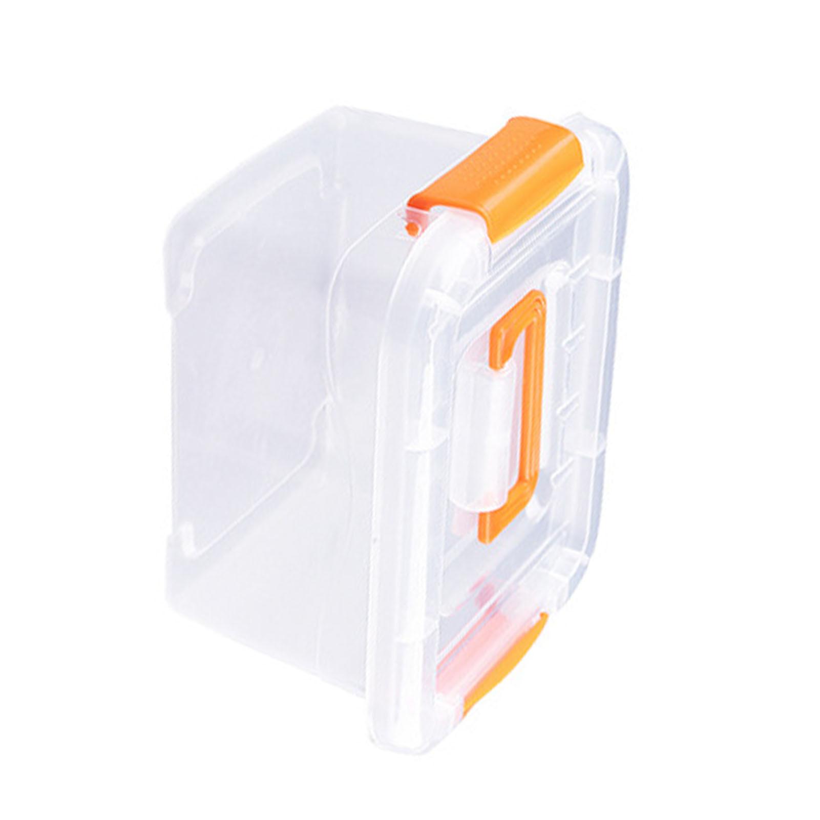 

Plastic Storage Bin with Latching Buckles Portable Handle Heavy Duty Clear Storage Latch Container Box Large Large