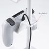 SANWA SUPPLY Game Controller Stand with Clamp (With Headphone Holder/White) JY-STN2W