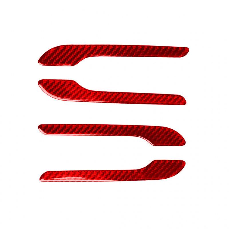 For Tesla Model 3/Y 2017-2022 carbon fiber exterior handle decoration sticker car modification