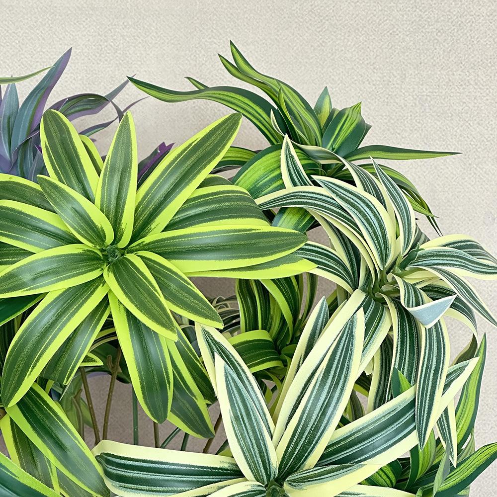 Artificial Palm Tree High Grade Simulation of Fake Flowers 3 Heads Turtle Back Leaf Creative Simulation Plant Wall Potted Decor