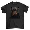 Xl Bully Dog Tshirt Detailed Face Xl Bully 100 Cotton Black Shirt Custom Print